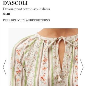 Floral Midi Dress - Green and White